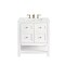 James Martin Vanities Breckenridge 30in Single Vanity, Bright White w/ 3 CM Ethereal Noctis Top 330-V30-BW-3ENC - alternate 1
